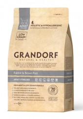 Grandorf Adult Sterilised сухой корм для стерилизованных кошек с кроликом и индейкой 2 кг.  